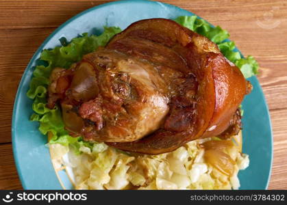 Bavarian grilled knuckel of pork - German Pork Hocks