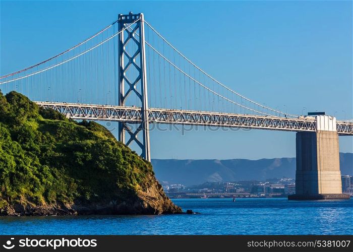 Bay Bridge in San Francisco From Treasure Island California USA