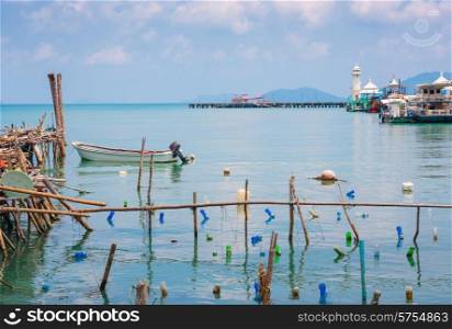 Bay in the fishing village of Bang Bao near the lighthouse