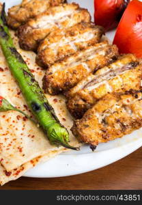 BBQ Chicken wings with Turkish traditional bread pide