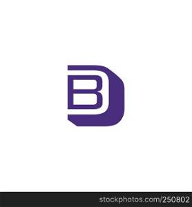 BD letter logo design vector illustration template, B letter logo vector, letter D and B logo vector, creative Letter BD letter logo