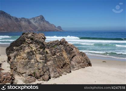 Beach along south africas coastline at the indian ocean