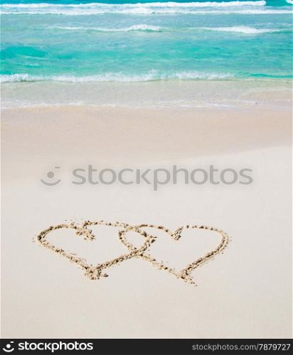beach and love in sand