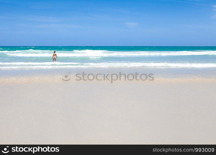 Beach and sand in Thailand for holiday concept