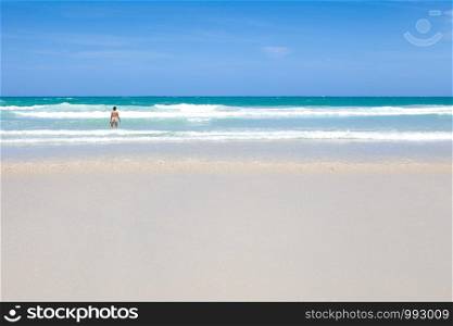 Beach and sand in Thailand for holiday concept