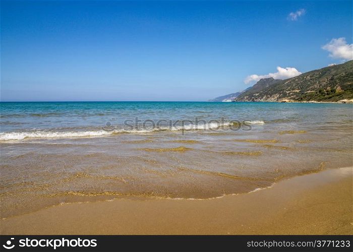 Beach at Farinole on Cap Corse in Corsica