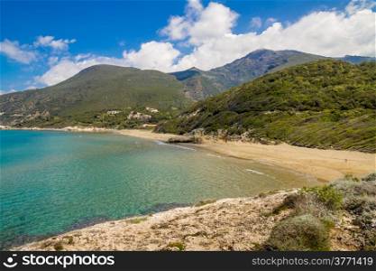 Beach at Farinole on Cap Corse in Corsica