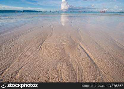 Beach at morning. Boracay, Philippines.