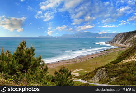 Beach Azkorri or Gorrondatxe in Getxo town, Biscay, Basque Country, Spain.