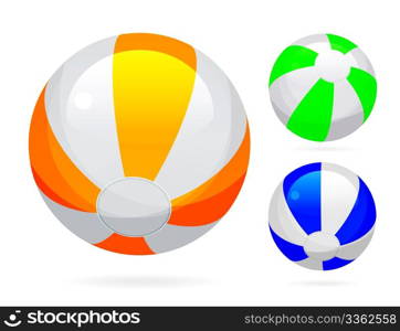 Beach ball with glossy reflections