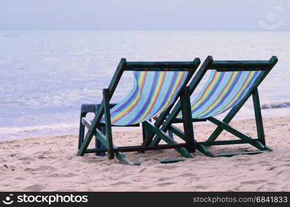beach canvas bed with paranoma sea view,beach concept, relaxing day