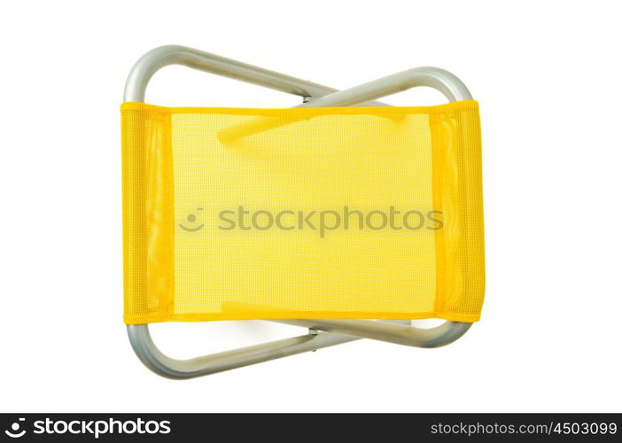 Beach chair isolated on the white background