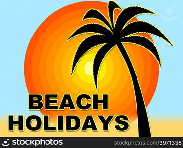 Beach Holidays Representing Coasts Seaside And Vacationing