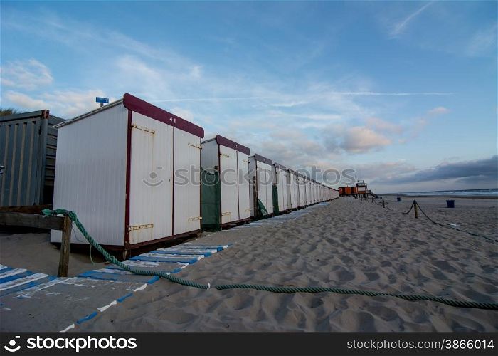 beach huts at Dutch beach