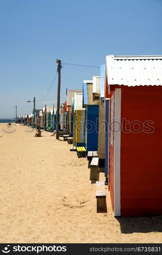 Beach Huts on Brighton Beach, Melbourne, Victoria, Australia