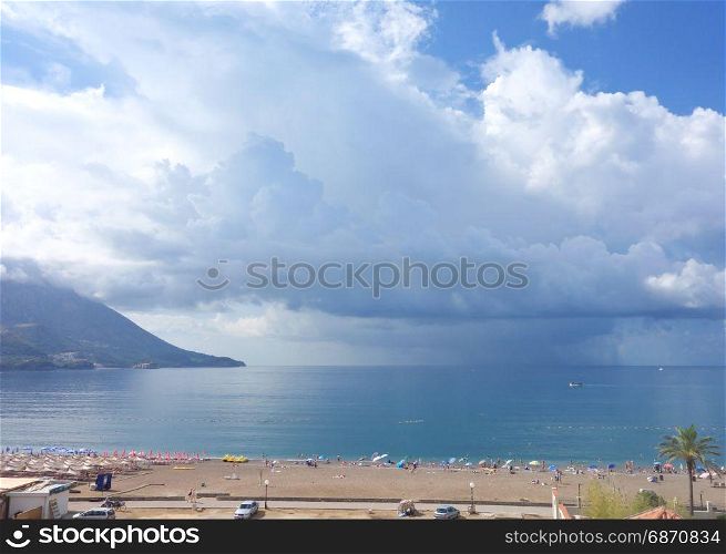 beach in Montenegro, Becici