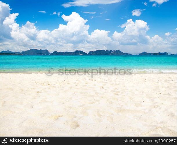 Beach in Thailand, Krabi. Amazing beach landscape. island resort vacation or holiday