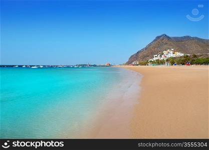 Beach Las Teresitas in Santa cruz de Tenerife north at Canary Islands