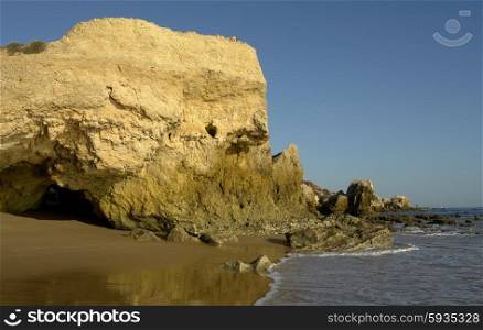 beach of algarve on the south of portugal