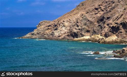 Beach of Corralete, Cabo de Gata-Nijar Natural Park, UNESCO Biosphere Reserve, Hot Desert Climate Region, Almeria, Andalucia, Spain, Europe