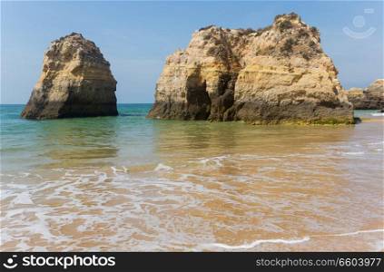 beach of Praia da Rocha, in the Algarve, Portugal