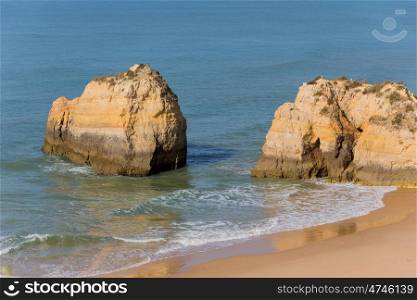 beach of Praia da Rocha, in the Algarve, Portugal. Praia da Rocha