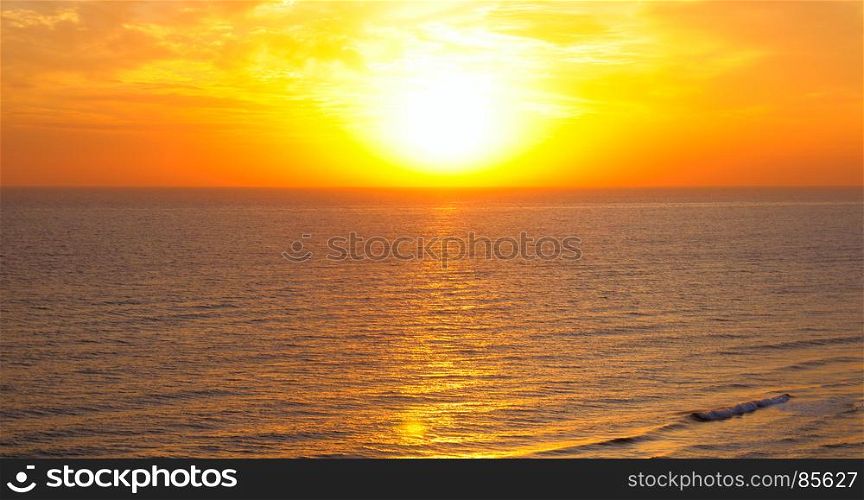 beach of the ocean and sun rise