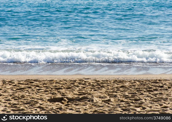 Beach on the beach at Barcelona, ??Spain.