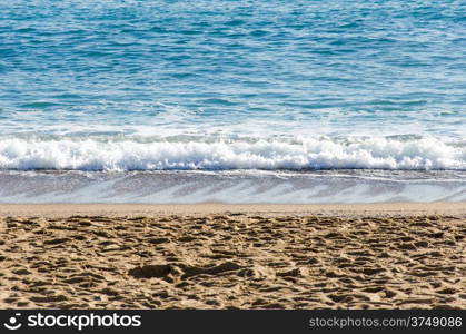 Beach on the beach at Barcelona, ??Spain.