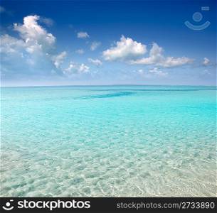 beach perfect white sand turquoise water balearic islands Spain
