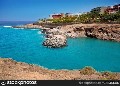 Beach Playa Paraiso costa Adeje in Tenerife at Canary Islands