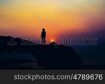 Beach Rock, Sunset on Ly Son, Vietnam