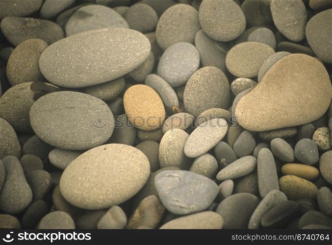 Beach rocks, rounded with wear, Olympic National Park, Washington