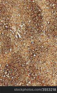 Beach sand of grinded sea shells