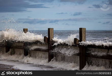 beach sea sunset shore groynes