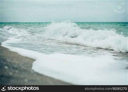 beach shore water waves ocean sea