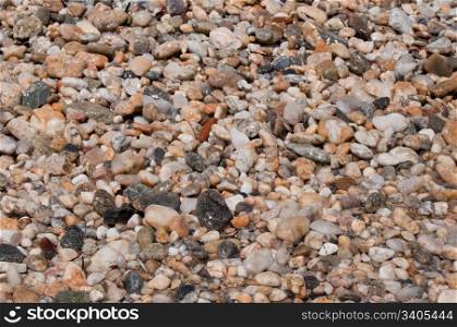 Beach stones on the coast