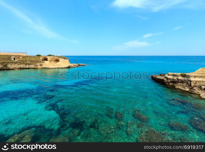 Beach Torre Sant&rsquo;Andrea, Otranto region, Salento Adriatic sea coast, Puglia, Italy