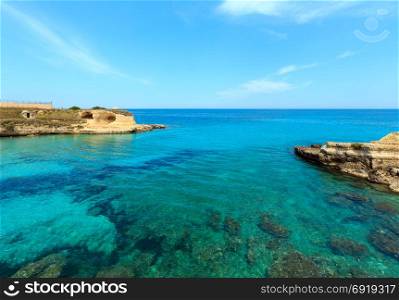 Beach Torre Sant&rsquo;Andrea, Otranto region, Salento Adriatic sea coast, Puglia, Italy