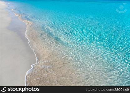 beach tropical with white sand and turquoise water ripple reflection