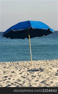 Beach umbrella on the beach, Miami, Florida, USA