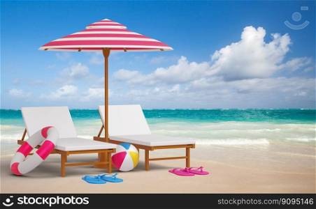 beach umbrella sea vacation