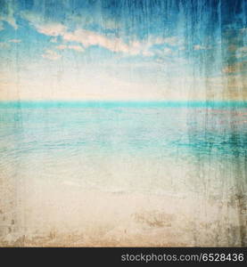 Beach vintage background landscape. Beach vintage background landscape. Summer caribbean nature. Beach vintage background landscape