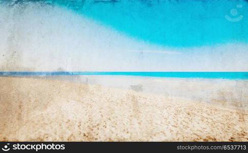 Beach vintage background landscape. Beach vintage background landscape. Summer caribbean nature. Beach vintage background landscape