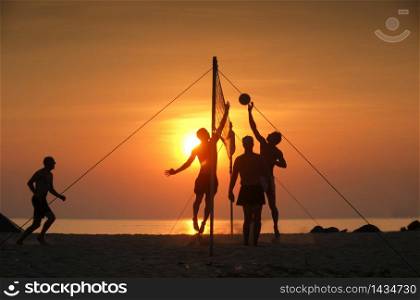 Beach volleyball Is a popular sport that is played on the beach and playground sand
