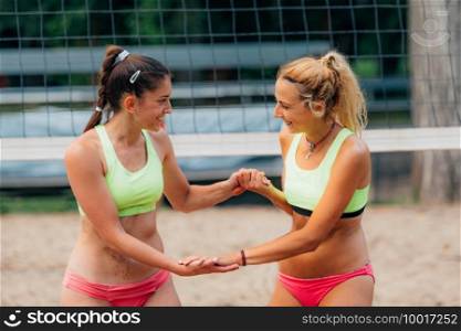 Beach Volleyball Players Won Game