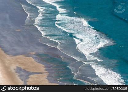 beach waves sea sand pacific ocean