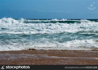 beach waves shore ocean sea