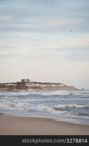 Beachside residence and coastline in the Hamptons