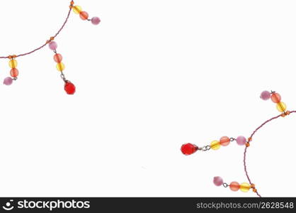 Beaded jewelry isoilated on a white background